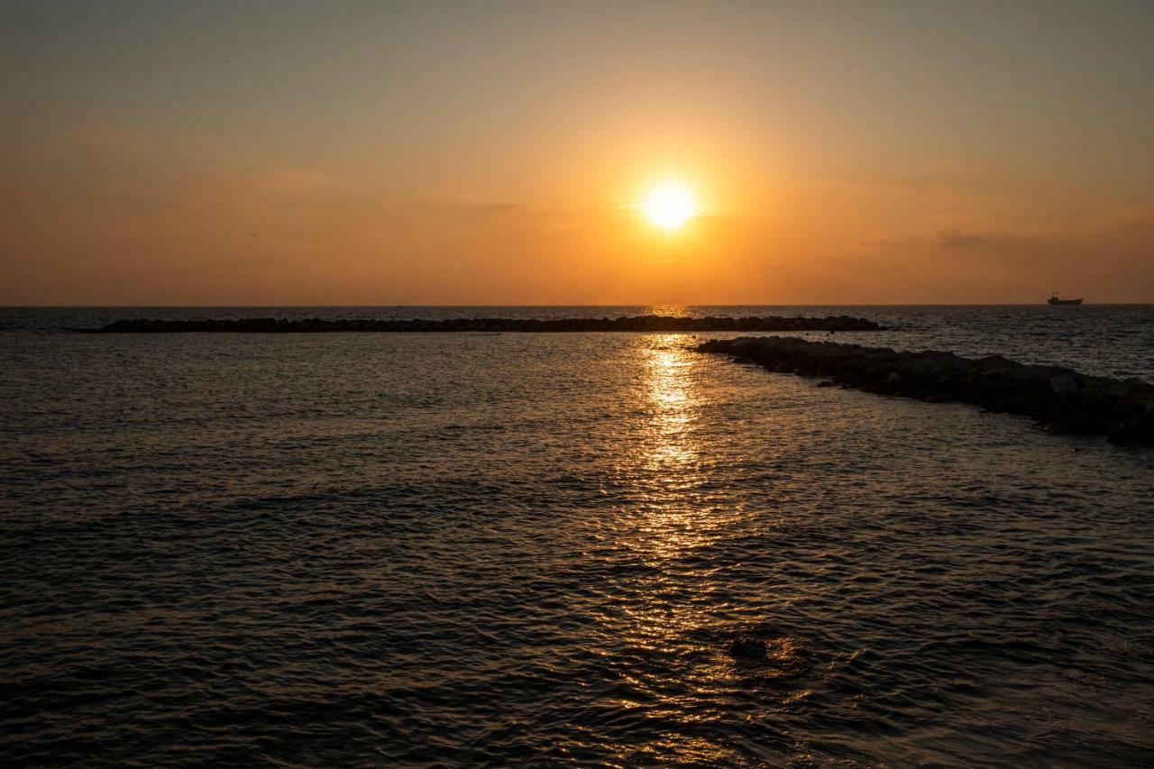 Venus Beach Hotel Paphos Esterno foto Sunset at the beach